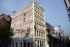 11 Prince St With A Trompe L Oeil Mural Imitating The Design of the Building Iron Facade By Richard Haas At Greene St In SoHo New York City